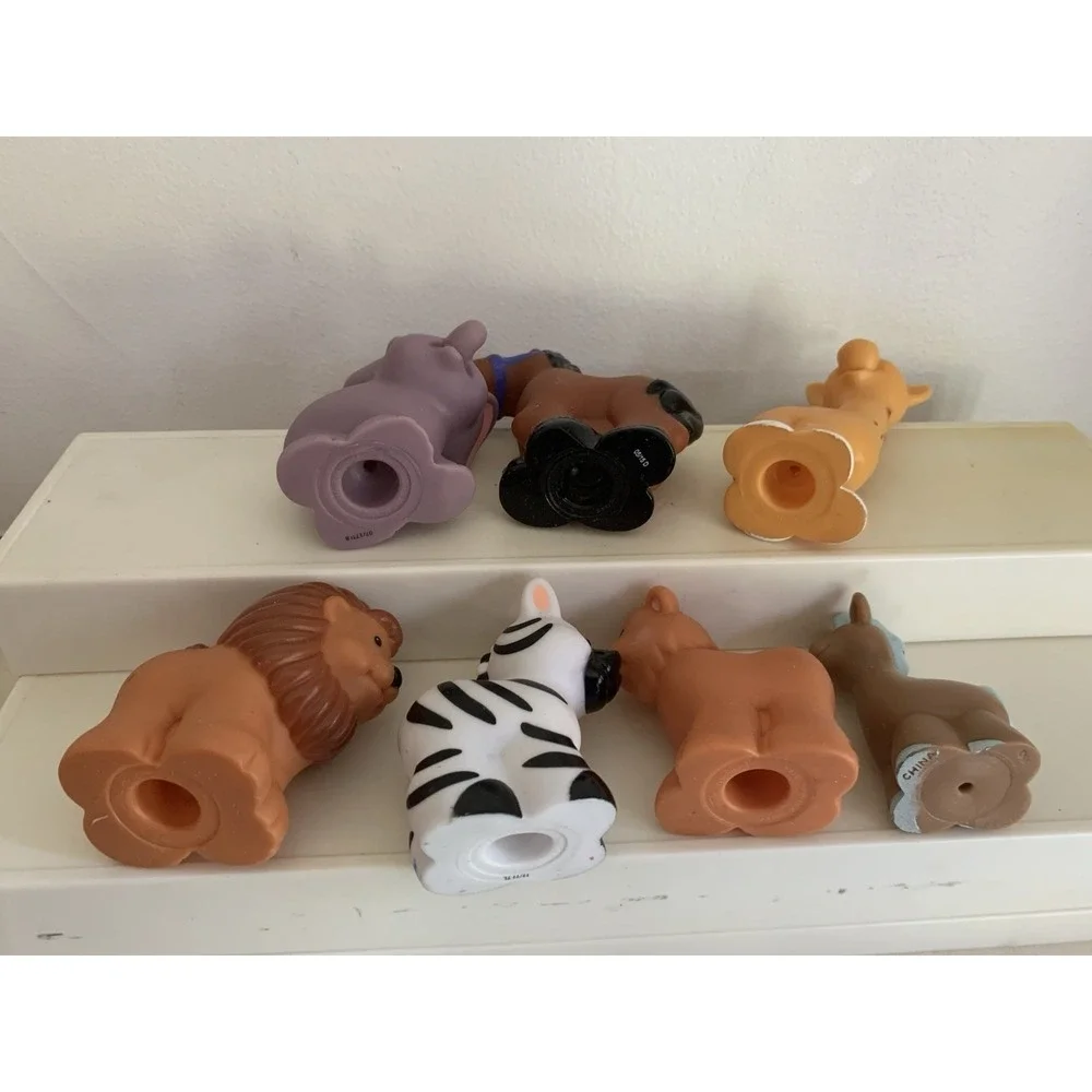 Lot of 7 Fisher Price Little People Zoo Farm Noah's Ark Animals Horse Zebra